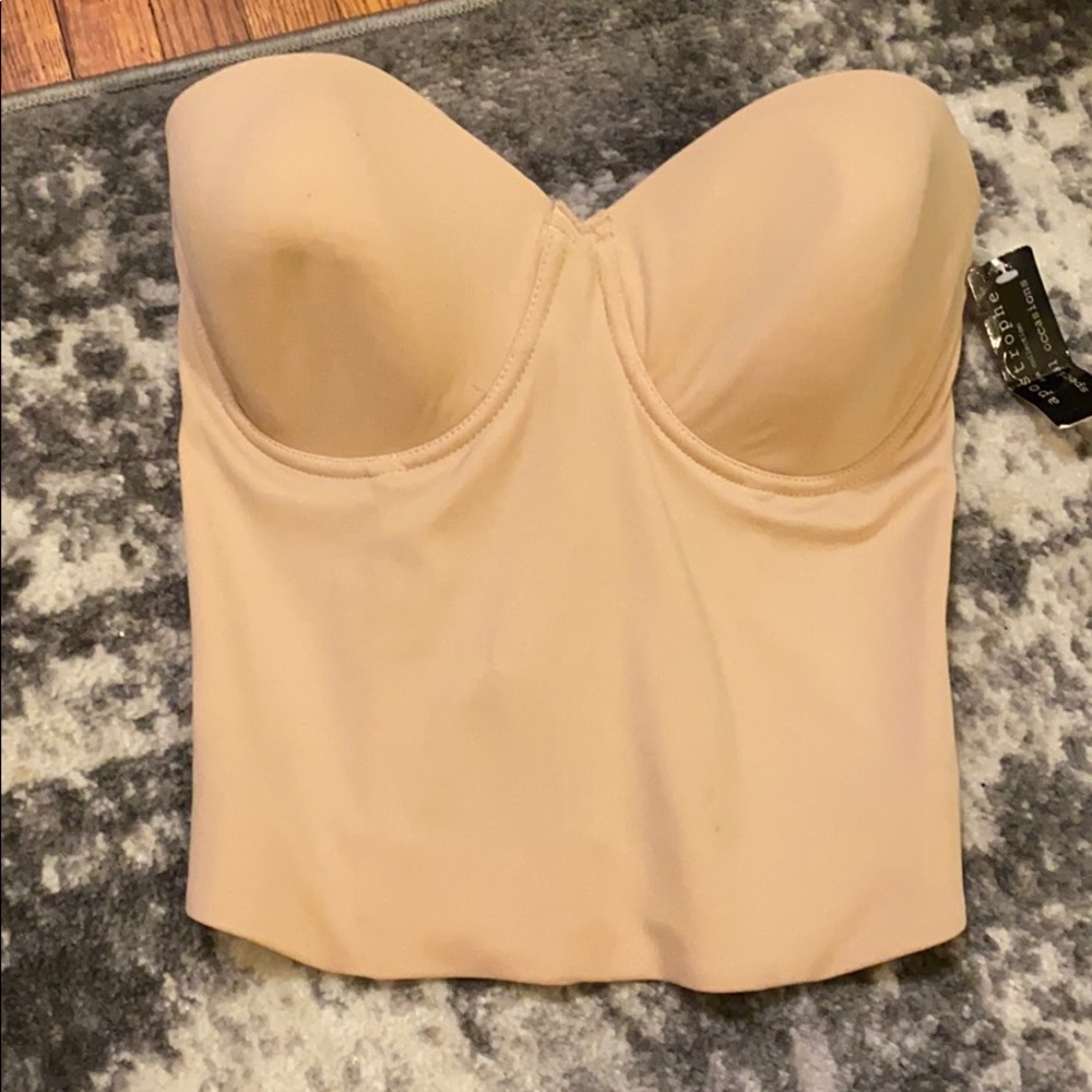 Long line bra 36D Nude